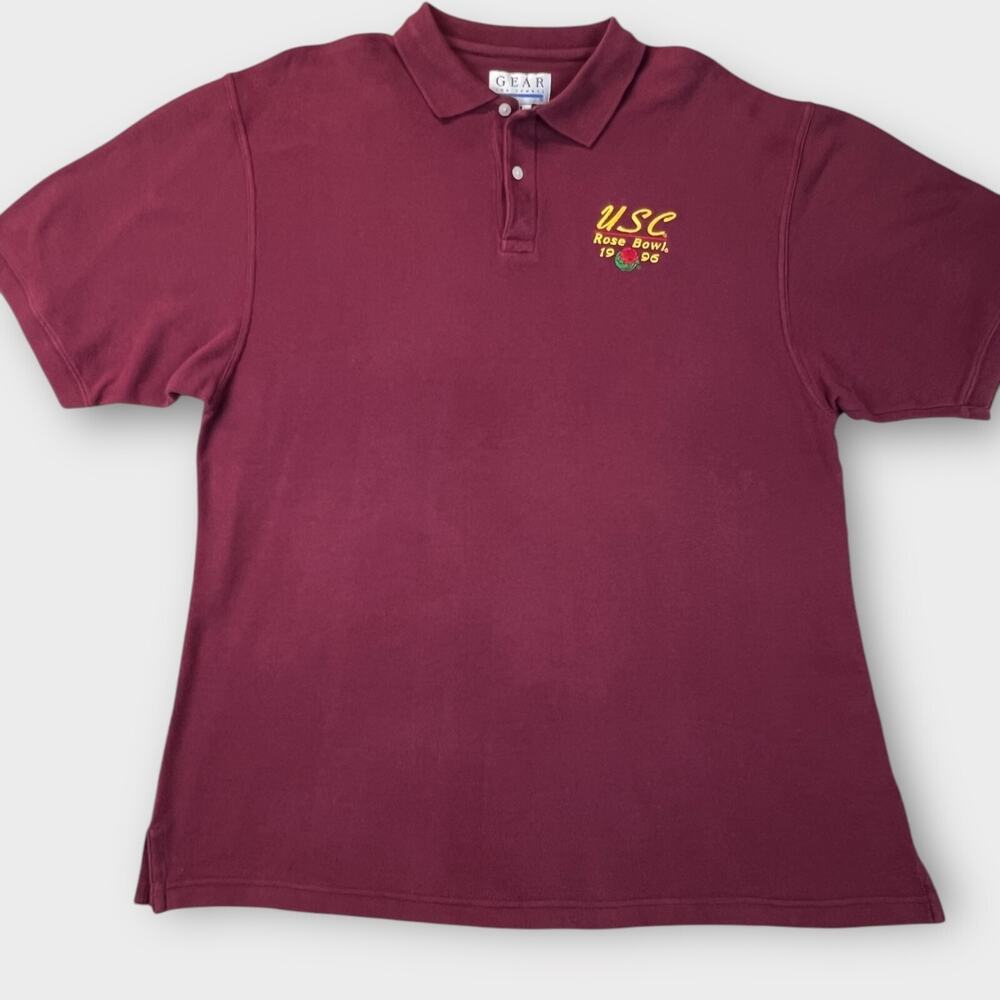 Vtg 1996 USC Rose Bowl Mens Polo Shirt Sz XLT Gear Sports Northwestern Collector